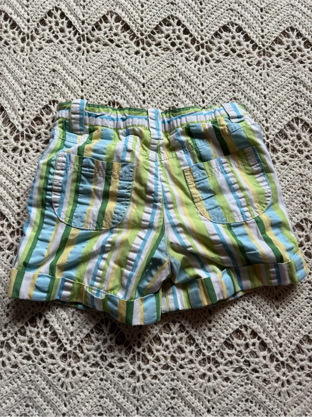 Y2K Gymboree Girl Shorts Size 7/8 Adjustable Colorful Play Clothes